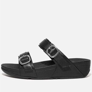 FITFLOPS Lulu Adjustable Leather Slides Sandals